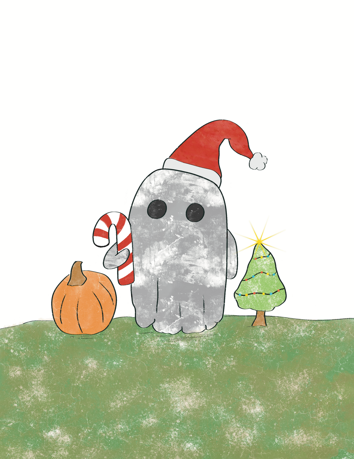 Holiday CreatureKind Art Print - "Ghosty"