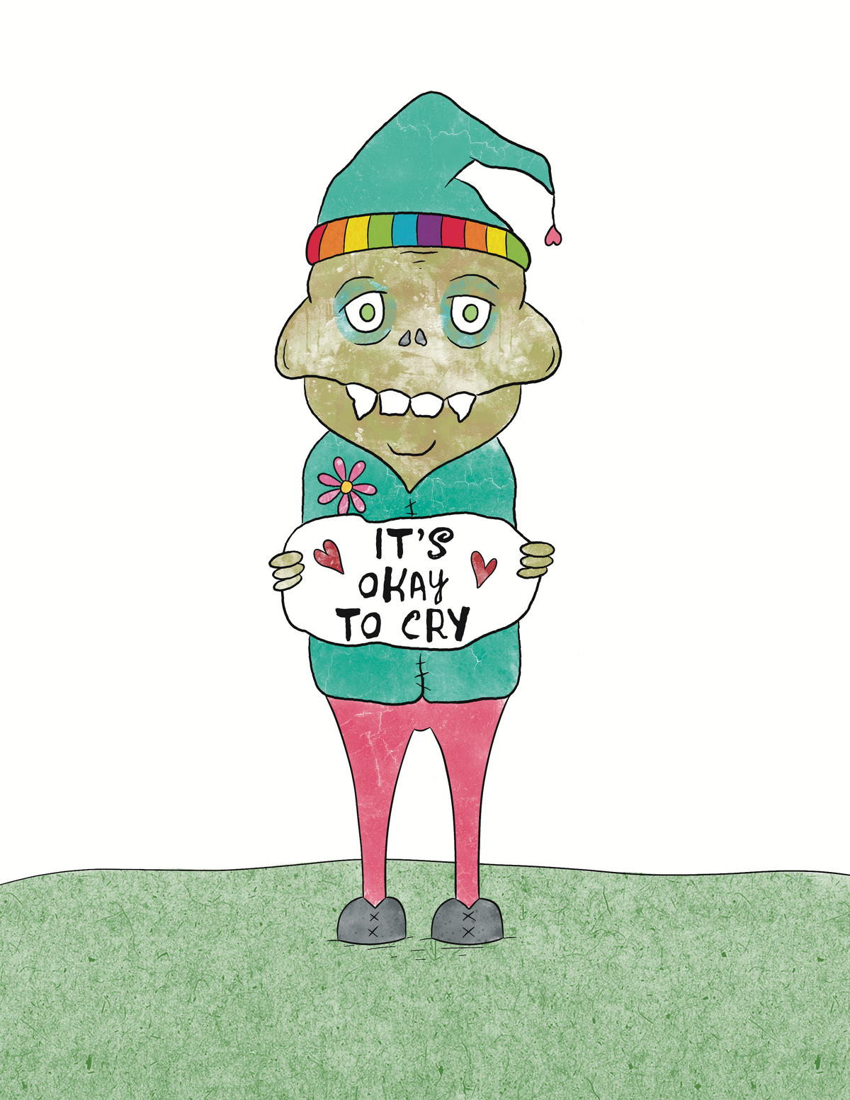 CreatureKind Art Print - "It's Okay to Cry"