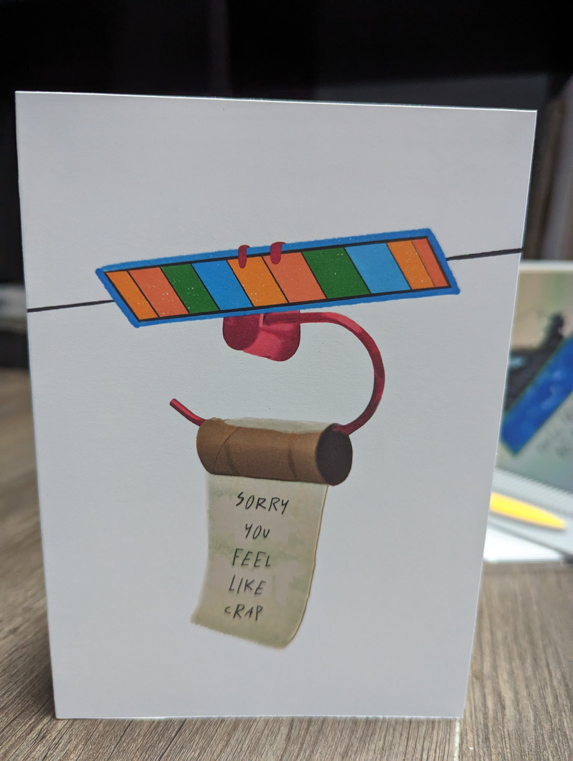 "Sorry You Feel Like Crap" Get Well Soon Card image 0