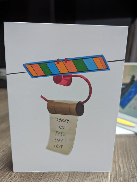 "Sorry You Feel Like Crap" Get Well Soon Card image 0