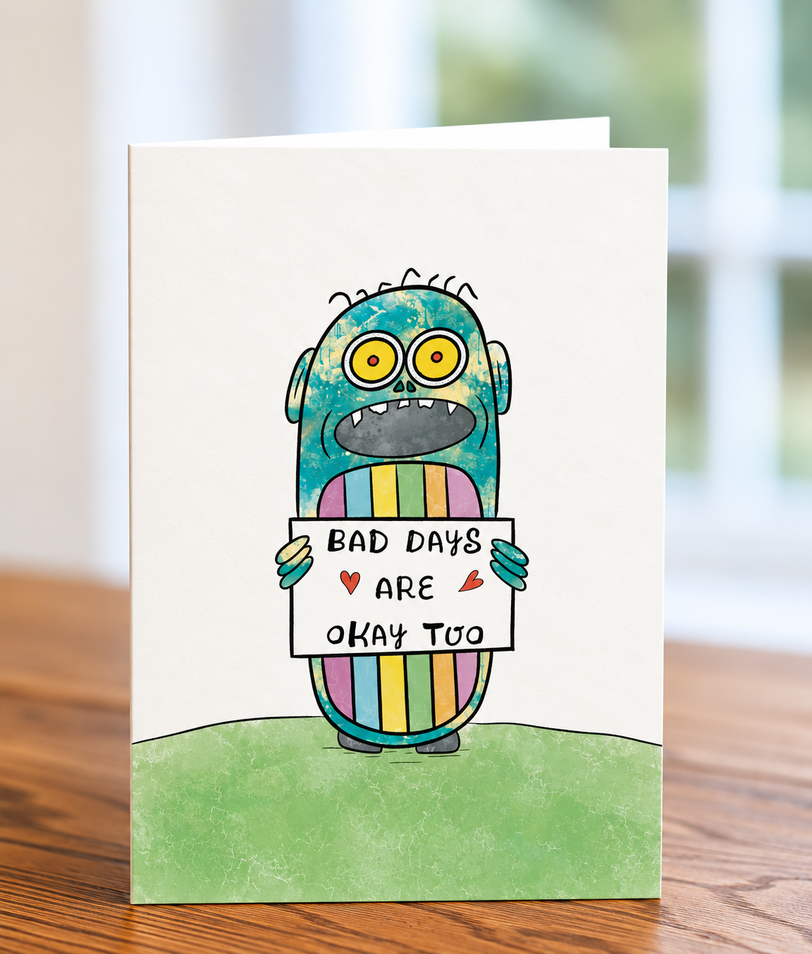 CreatureKind Greeting Card - "Bad Days Are Okay, Too"