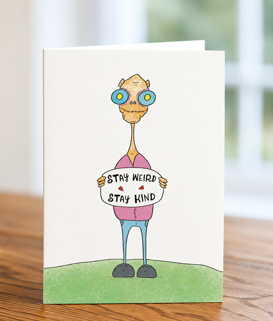 CreatureKind Greeting Card - "Stay Kind, Stay Weird"