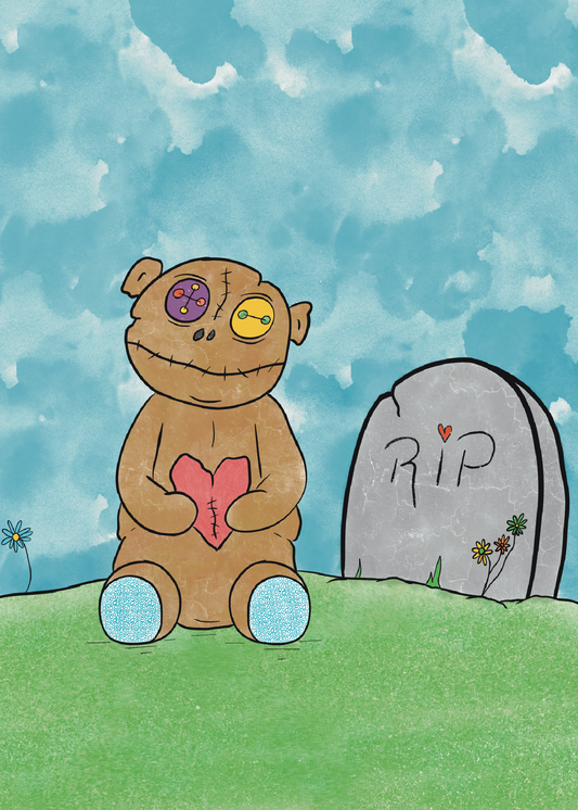 Scare Bear Art Print - "Still Missing You"